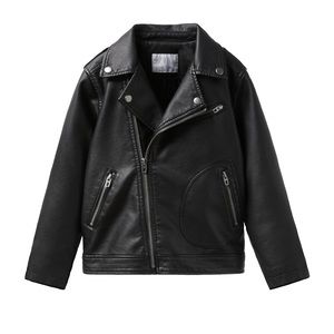 Boy zara faux leather jacket